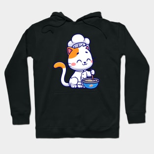 Cute Cat Chef Cooking Cartoon Hoodie